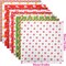 10 Pieces 20x20inch Christmas Fabric Squares Christmas Cotton Quilting Fabric Christmas Fat Quarters by The Yard Snowflake Print Red Green Precut Patchwork Fabric for DIY Xmas Sewing Crafting